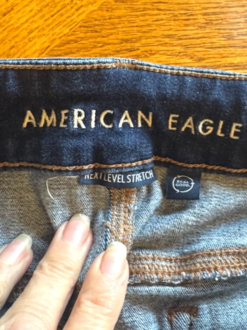 American Eagle Kick Boot Jeans Women's Size 14 Short Medium Wash (WJAE41) - Picture 6 of 9